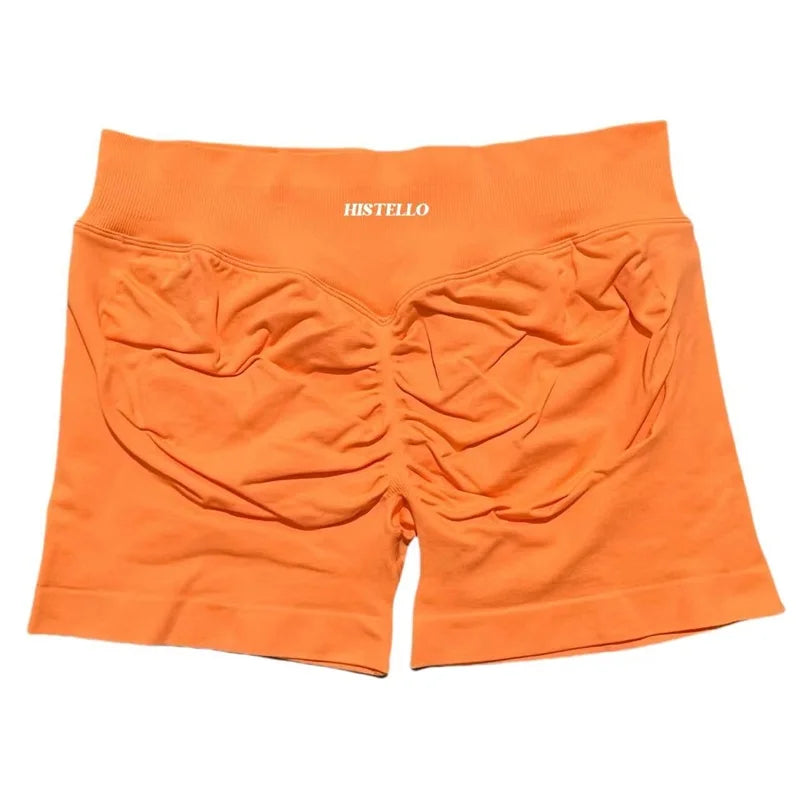 HISTELLO Impact Shorts Df Substitute High Waist Women Yoga Workout Short Seamless Leggings Stretch Fitness Running Gym Shorts