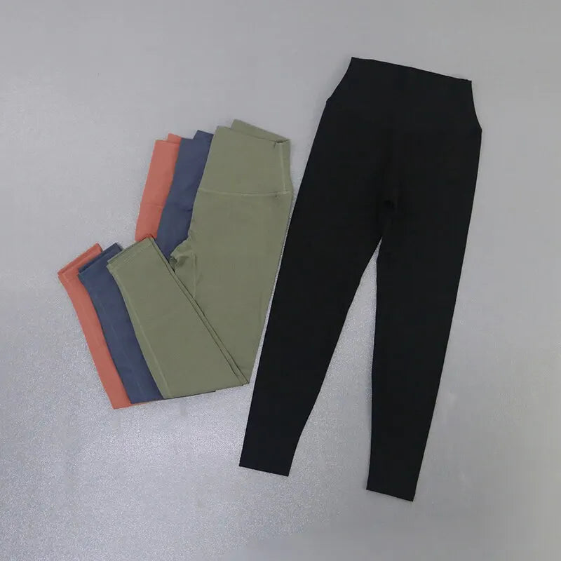 Frauen Sport Leggings Fitness mit hoher Taille nackt Gefühl Push-up-Yoga-Hose Fitness Mädchen Strumpfhosen