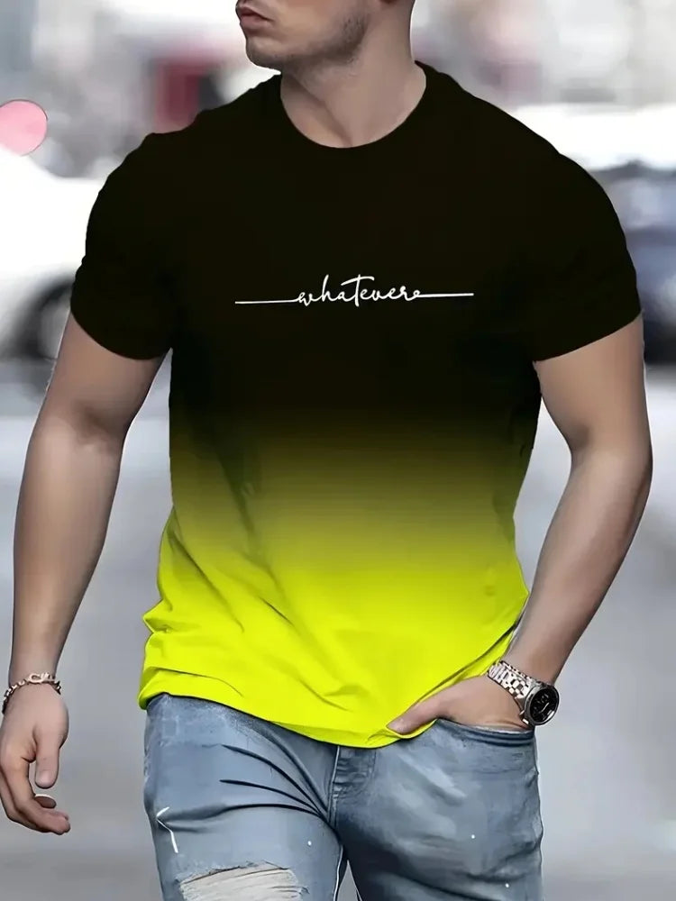 Einfache Gedruckt männer Kleidung Mode Übergroßen männer T-Shirt Sommer Im Freien Atmungsaktive Männer Top Neue Rundhals Männer Kurzarm