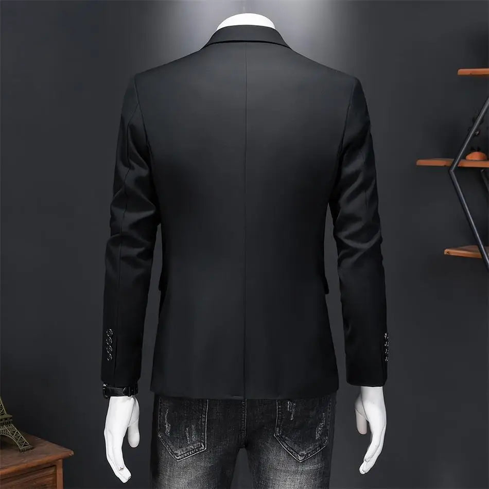 Boutique Mode Einfarbig High-end-Marke Casual Business herren Blazer Bräutigam Hochzeit Kleid Blazer für Männer Anzug Tops jacke Mantel