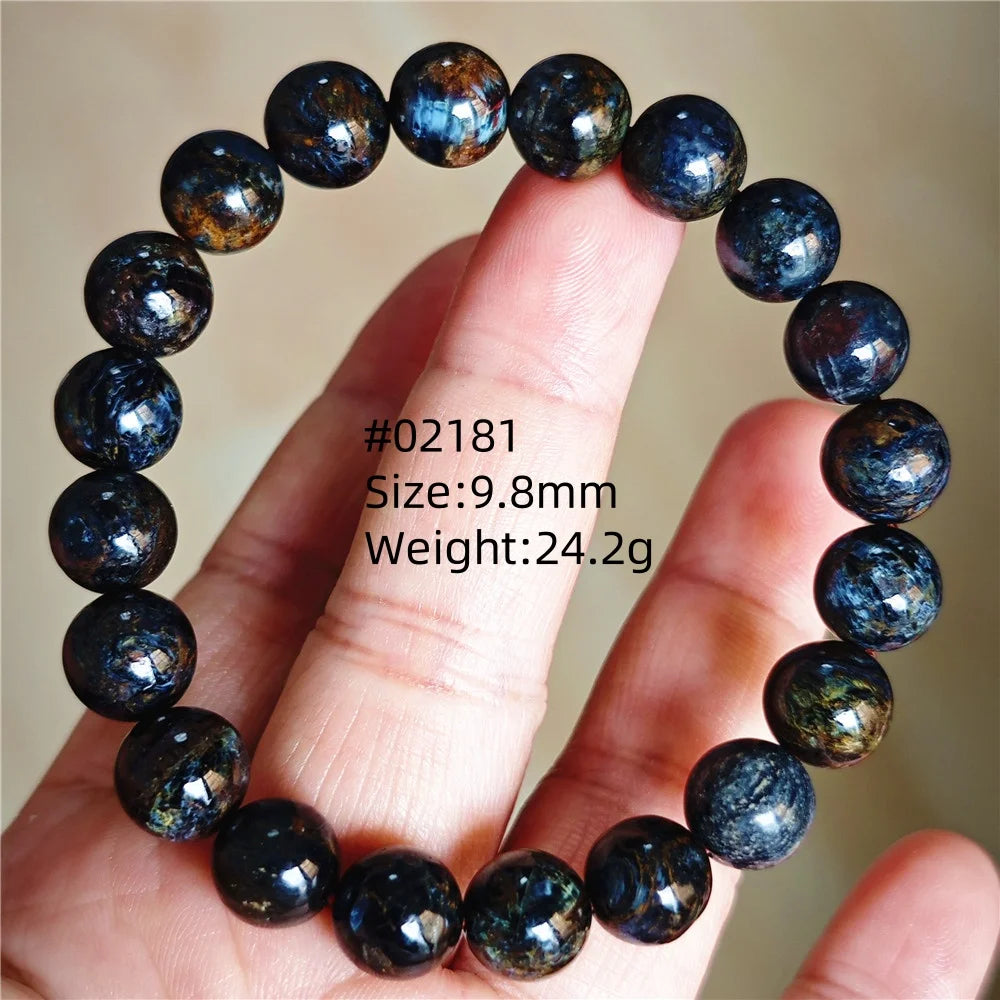 Natürliche blaue Pietersite Runde Perlen Armband Schmuck 12,5 mm Feuer Pietersite Namibia Feuer Pietersite Seltene Steinperlen AAAAAA