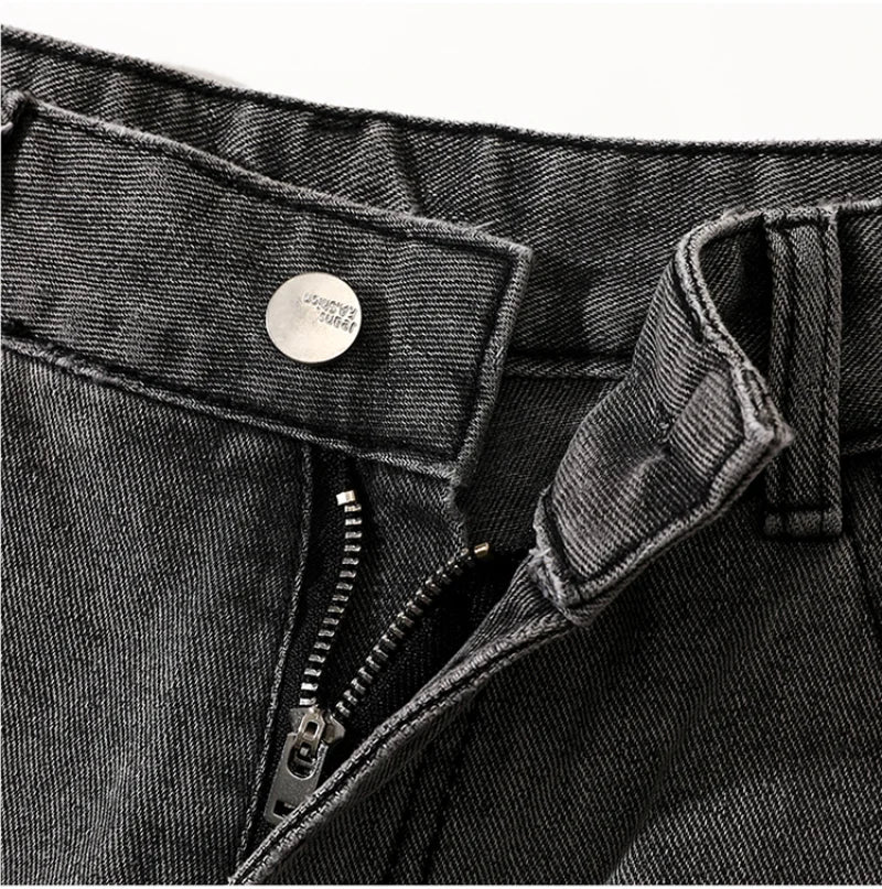 Jeans für Herren im Frühjahr und Sommer 2022, neuer Stil, Trend, gerade, vielseitige Freizeithose, lockere Hose mit weitem Bein
