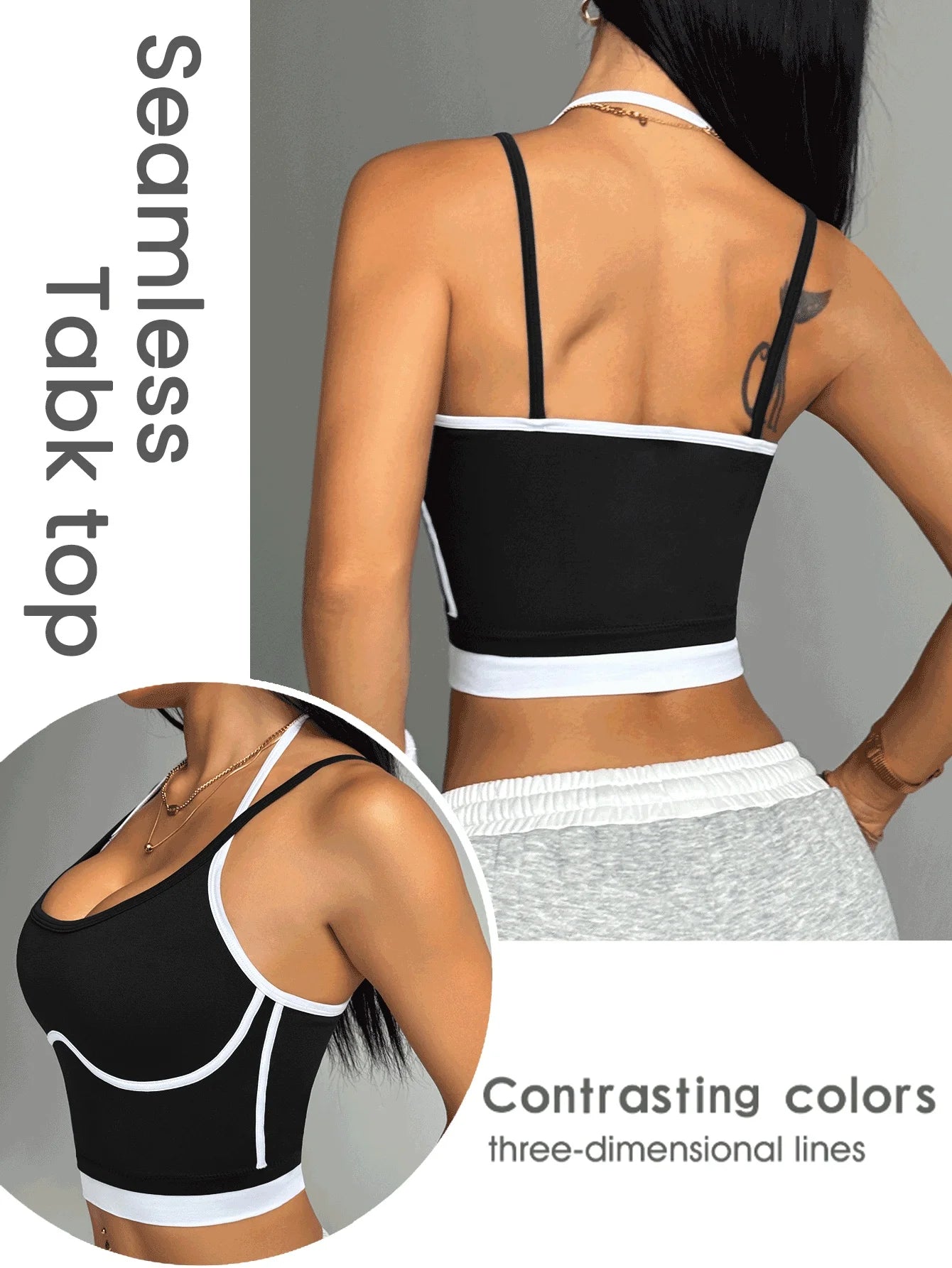 Farbblockierender, nicht aus Stahl gefertigter Ring, schöne Sportweste für Damen-Outdoor-Bekleidung, Fitness-Laufen, stoßdämpfende Raffung, s