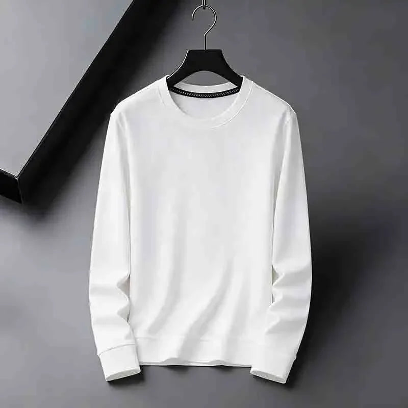 2026 Neuerscheinung Herren Basic Einfarbiger Rundhals-Pullover Atmungsaktiver Langarm-Strickpullover