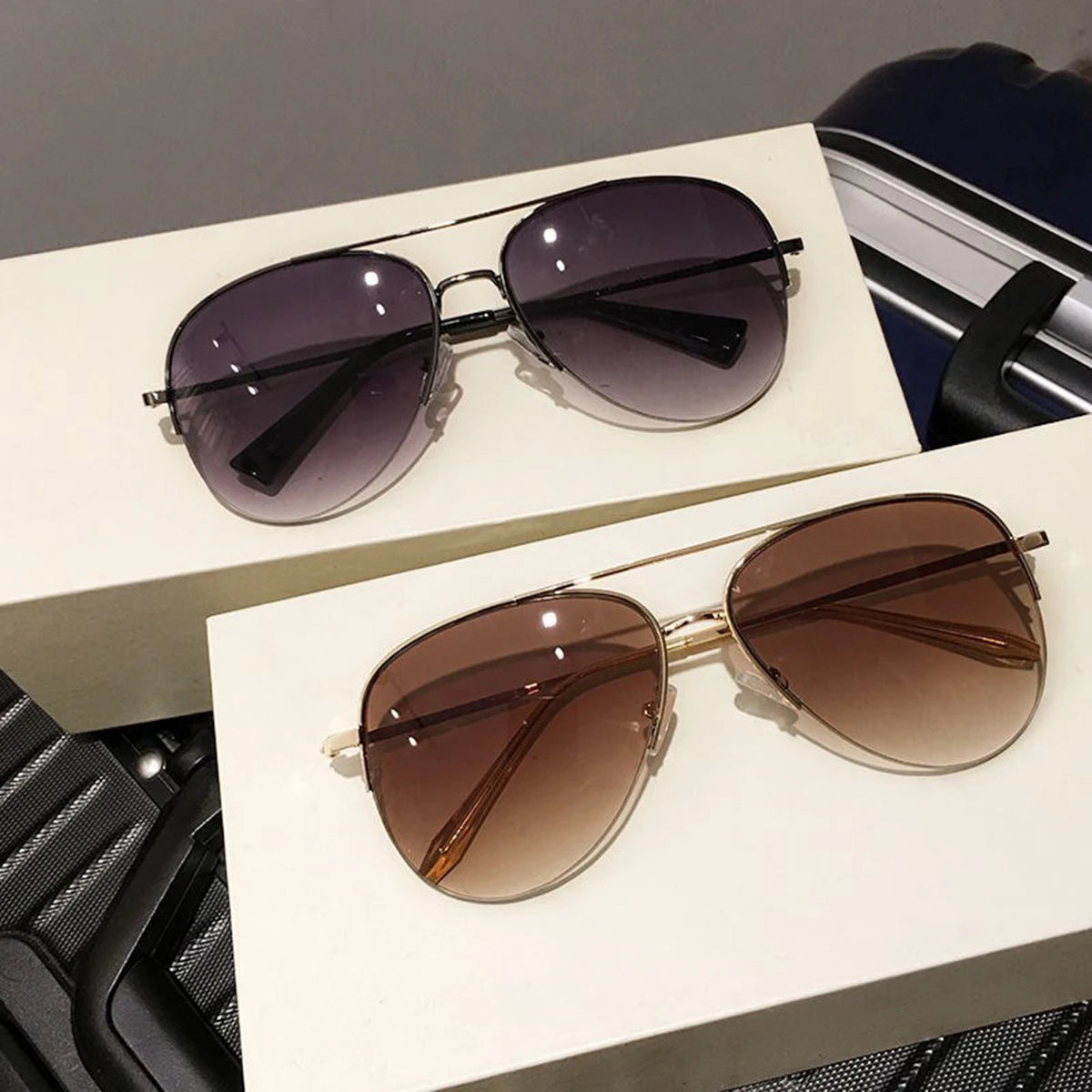 1pc Aviator Mode Große Gesicht Fahren Reiten Stilvolle Trendy Persönlichkeit Sonnenbrille Für Männer
