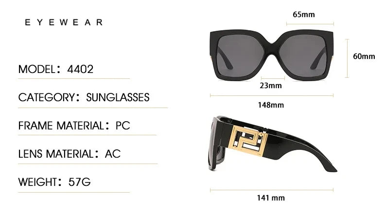 Unisex Übergroße Quadratische Sonnenbrille 2026 Neuer Trend UV400-Schutz Vintage Verlaufsgläser Blendschutz Modische Brillen für Männer und Frauen