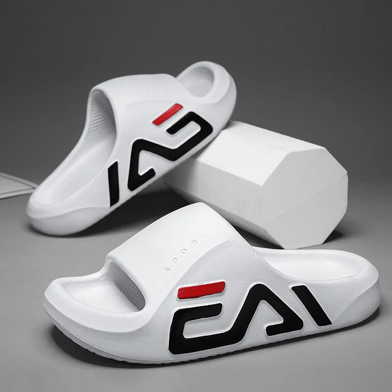 Extra dicke Sohle für Herren, weiches Luftkissen, lässige Hausschuhe, EVA-Sandalen, modische Flip-Flops, Outdoor, Sommer, Strandschuhe am Meer