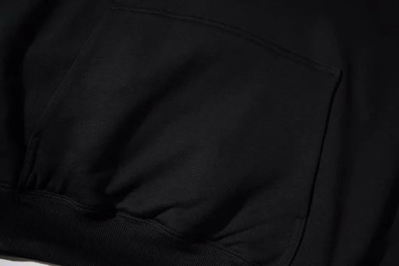 Autumn Winter High Street Oversized Kanye West Hoodie Men Women 1:1 Solid Color Black Brown Red Blue Pullover Streetwear Hooded