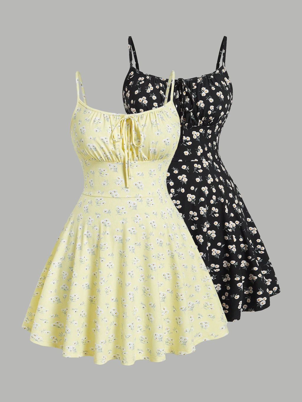 Neues, modisches, florales, elegantes, ärmelloses, dünnes Träger-Unterhemdkleid