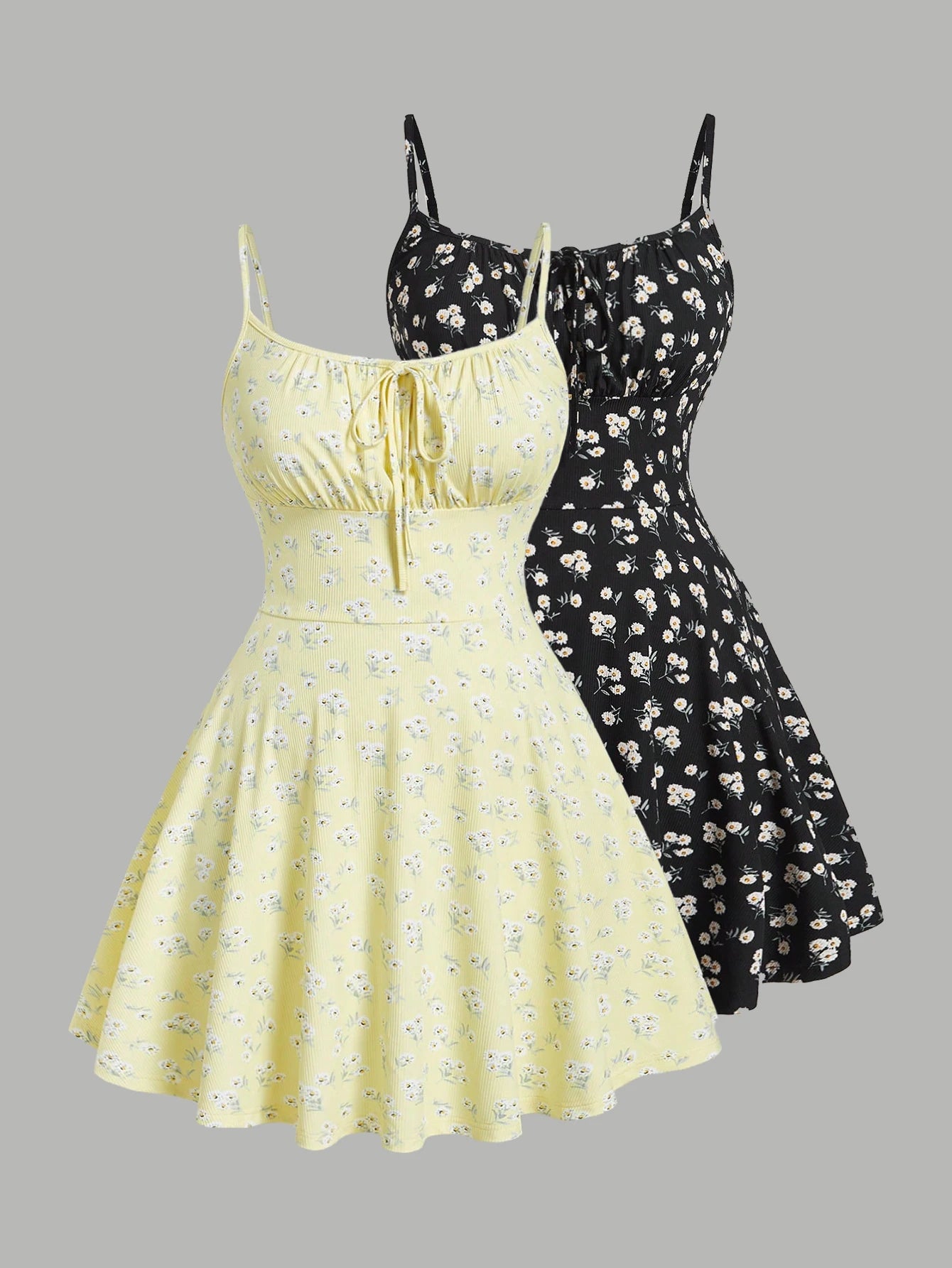 Neues, modisches, florales, elegantes, ärmelloses, dünnes Träger-Unterhemdkleid