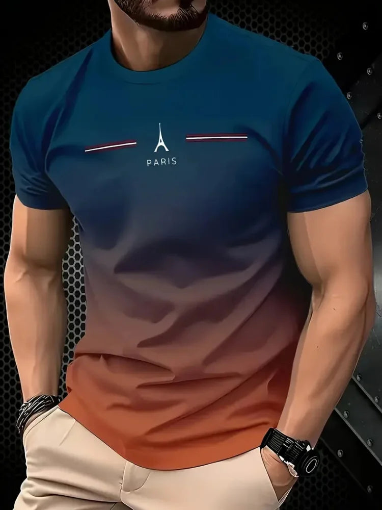 Einfache Gedruckt männer Kleidung Mode Übergroßen männer T-Shirt Sommer Im Freien Atmungsaktive Männer Top Neue Rundhals Männer Kurzarm