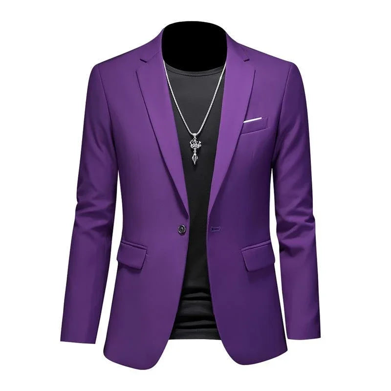 Boutique Mode Einfarbig High-end-Marke Casual Business herren Blazer Bräutigam Hochzeit Kleid Blazer für Männer Anzug Tops jacke Mantel
