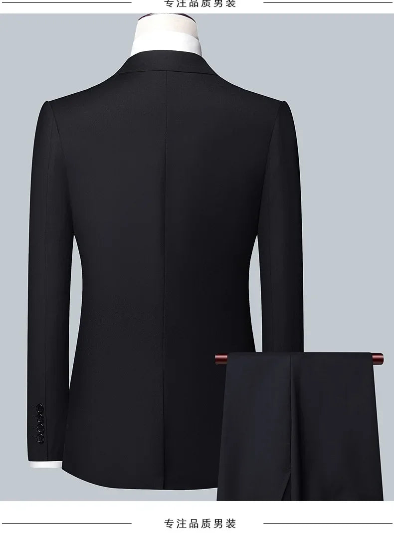 Anzug Boutique Herrenmode Business (Blazer + Weste + Hose) Gentleman's Hochzeit Casual Professioneller formeller Anzug 3-teilig M-6XL