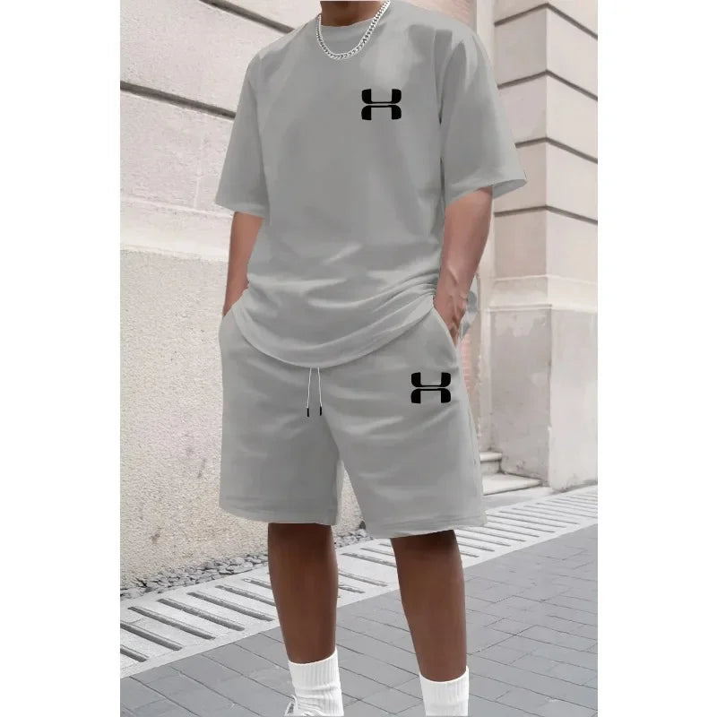2026 Herren Sportanzug-Set, bestehend aus kurzem Hemd und Sportshorts, zwei Freizeitanzüge