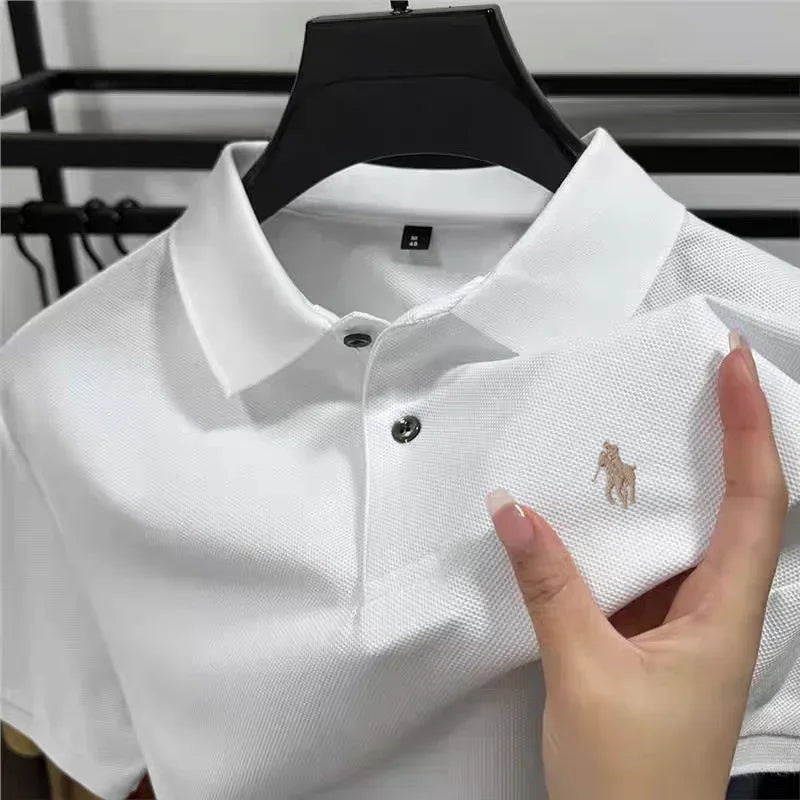 2026 Bedrucktes Kurzarm-Herren-Poloshirt Sommer Neu Bequemes Atmungsaktives Freizeit-T-Shirt Modisches Business-Poloshirt