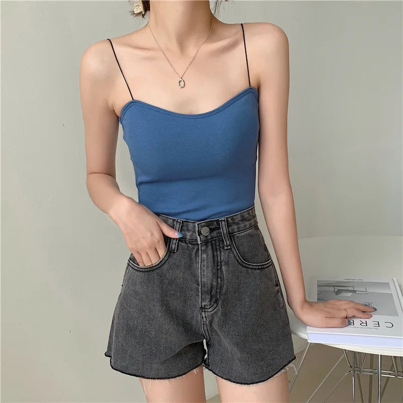 Sommer kurze Neck holder Tank Top Frauen y2k Kleidung schwarz weiß rosa ärmelloses Korsett rücken frei ausgehen Crop Tops Sexys Frauen
