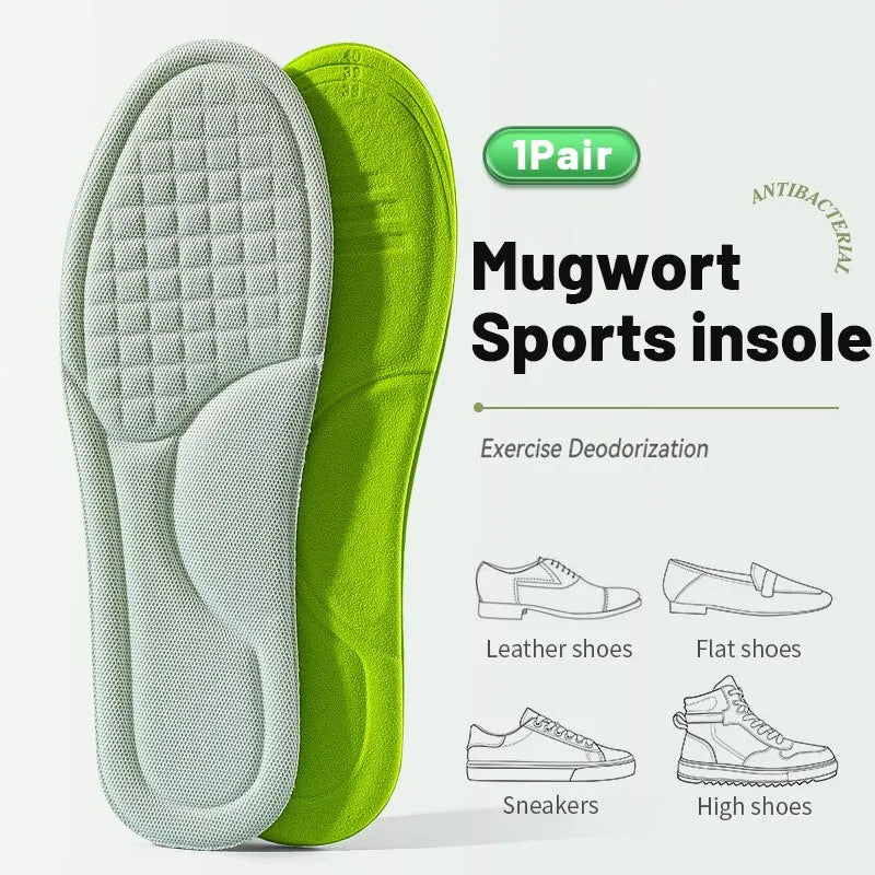 Sport-Einlegesohlen für Schuhe, 5D-Massage, weiches Deodorant, atmungsaktiv, stoßdämpfend, gepolstert, Laufsohlen für Füße, Männer und Frauen