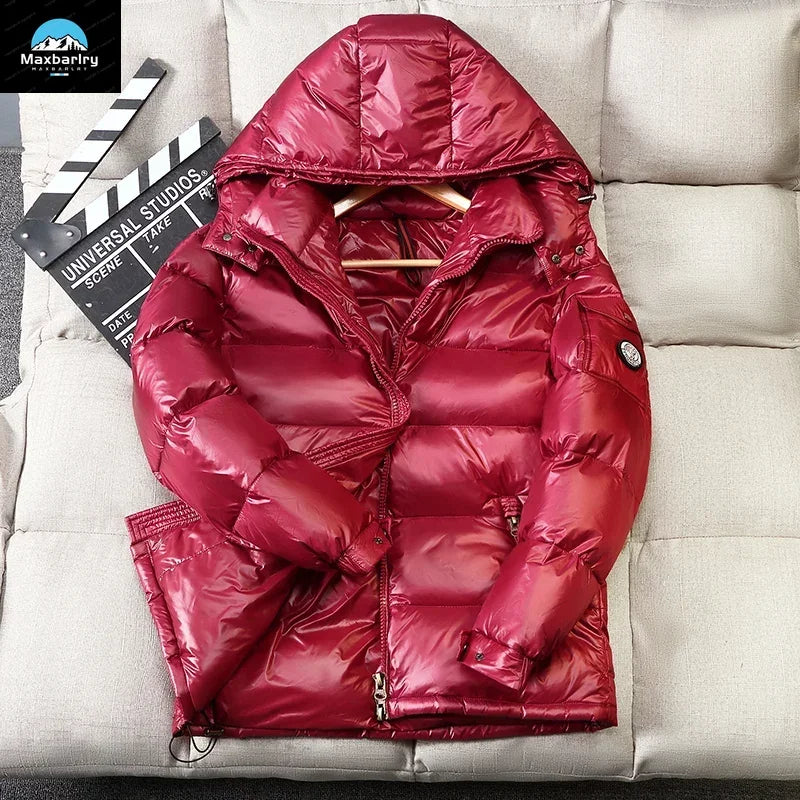 2024 Winter Neue Herren Puffer Jacke Mode Dicke Männer Frauen Ente Unten Jacke Im Freien Warme Casual Mäntel Feste Kapuze Mäntel