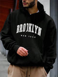 Brooklyn New York Druck Männer Hoody Oansatz Alle Spiel Lose Bequeme Sweatshirt Mode Fleece Grundlegende Hoodie Herbst Kleidung