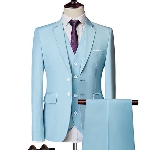 Hochzeitsanzüge für Männer, 3-teiliges Set, elegante Jacken, Weste, Hosen, Blazer, formelles Outfit, modisch, klassisch, komplettes 2024-Kostüm