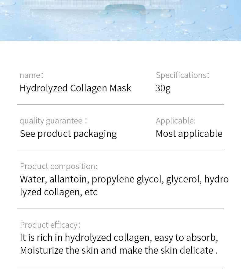 20 Stück BIOAQUA Centella Kollagen Gesichtsmaske Feuchtigkeitsspendende erfrischende Blattmasken Hyaluronsäure Gesichtsmaske Hautpflegeprodukte