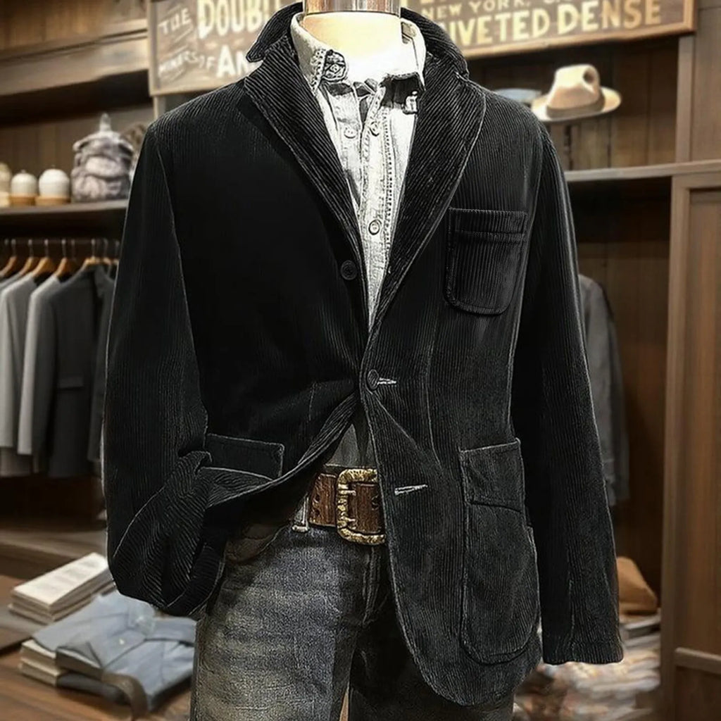 Männer Einfarbig Cord Warme Anzug Jacke Strickjacke Frühling Herbst Business Casual Cord Blazer Jacke männer Anzug Mantel