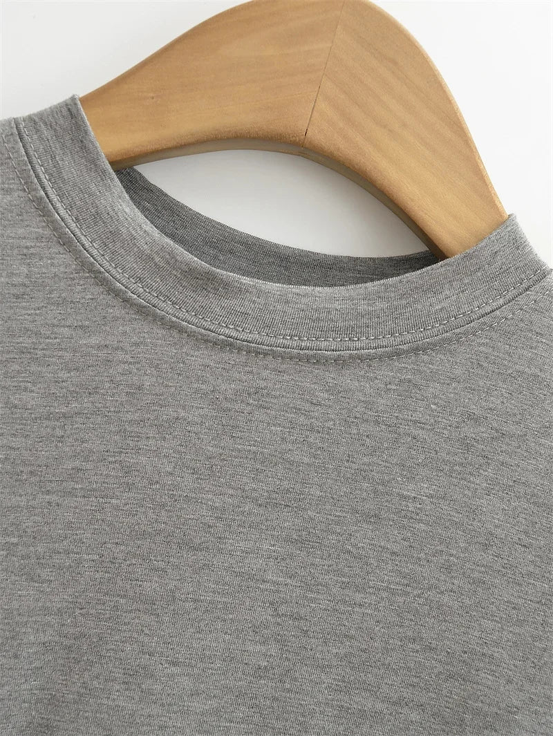 2025, neues, hochwertiges, lässiges T-Shirt, sexy, schlanke, kurze Ärmel, Modetrend, solide Damenbekleidung, Y2K-Tops