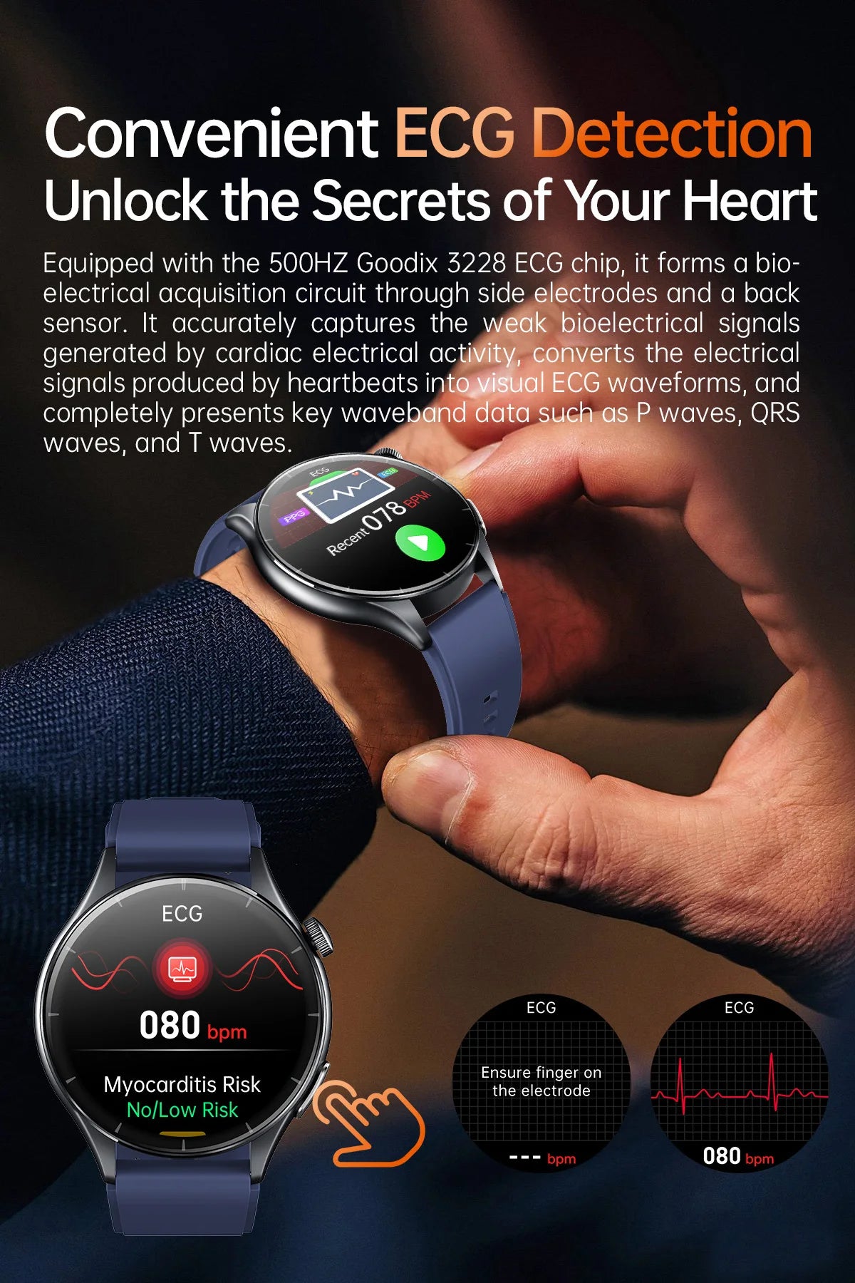 2025, neue EKG + PPG, Gesundheitsdiagnose, Smartwatches, Männer und Frauen, Uhr, Harnsäure, Lipid, BP, Herzfrequenz-Tracker, NFC, Sport-Smartwatch, IOS