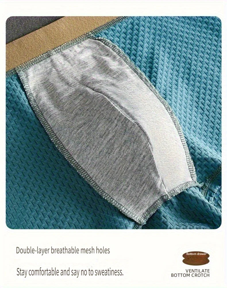 1/4 Stück Herren-Unterwäsche aus Eisseide, heiße Dessous, dünne Boxershorts, coole Unterhosen, atmungsaktive sexy Slips, U-förmige Shorts, Größen L-6XL