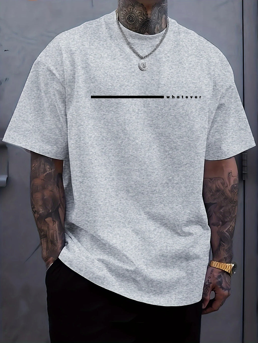 Sommer Herren Casual Sport Loose Plus Size Was auch mit Buchstaben bedrucktes, bequemes Rundhals-Kurzarm-T-Shirt
