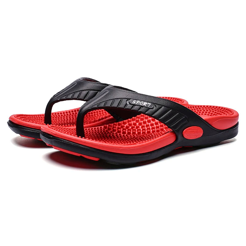 Männer Massage Flip-Flops EVA Hausschuhe Sommer Atmungsaktive Strand Schuhe Sandalen Männer Flip-Flops Atmungsaktive Plus Große Größe Männer Slipper 46