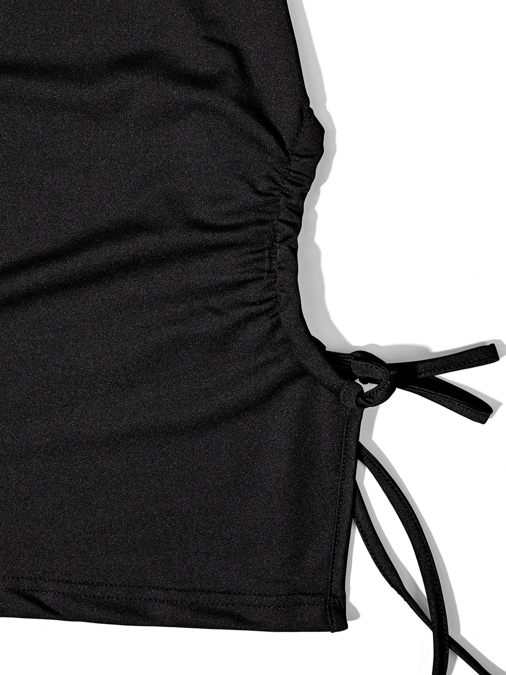 Damen Frühling Sommer Einfarbig Vorne Krawatte Seitenschlitz Saum Slim Fit Sexy Langarm Kleid
