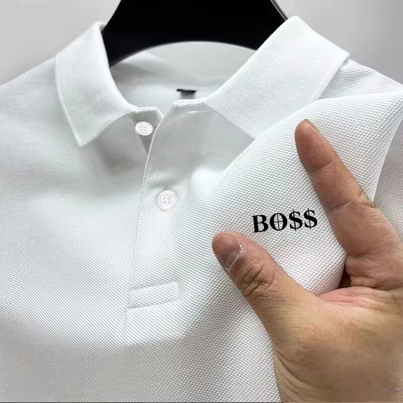 Kurzarm-Poloshirt für Herren, schnell trocknend, atmungsaktiv, lässig, stilvoll, Business, Sport, Sommer, hoch, neu, 2025