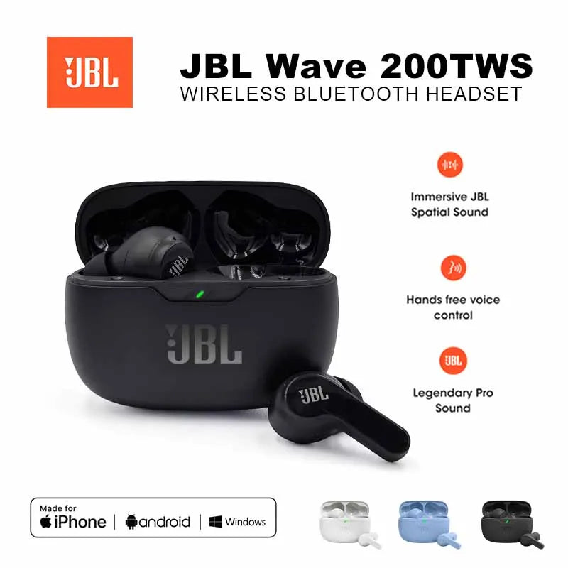 Original JBL Wave 200TWS Kabellose Ohrhörer True Headset JBL W200 TWS Bluetooth 5.0 Kopfhörer Sportkopfhörer mit Mikrofon
