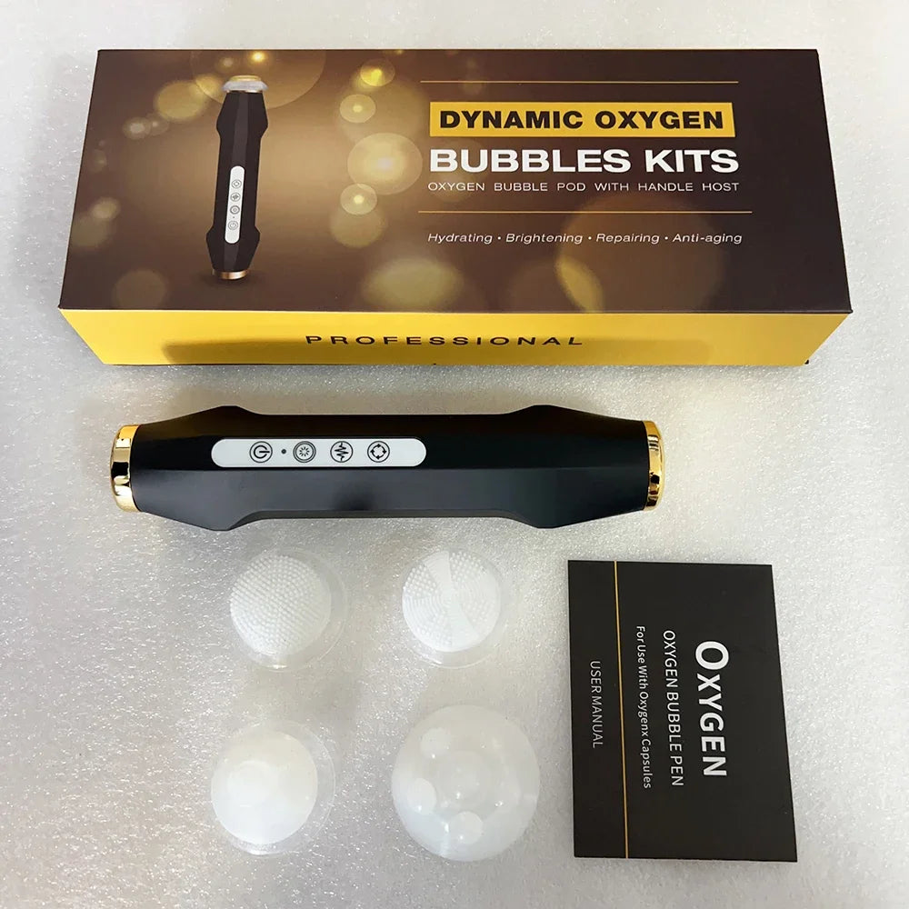 Neueste Handheld Wiederaufladbare CO2 Sauerstoff Blase Gerät Peeling Sauerstoff Gesichts Maschine Falten Entfernung Tragbare Schönheit Gerät
