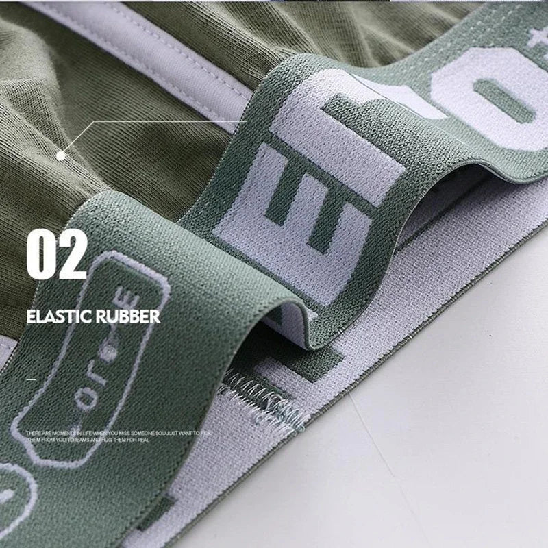 1Pcs Männer Baumwolle Boxer Shorts Höschen Unterwäsche3 Farben L XL 2XL 3XL Weichen Brief Gürtel Atmungsaktive Soft Mode sport