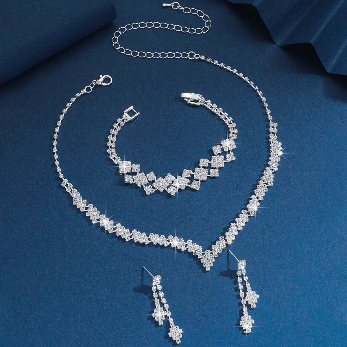 4/3 Pieces Of Wedding Season Women's Claw Chain Series Earrings, Necklaces, Bracelets, Jewelry Sets, Banquet And Holiday Gifts92
