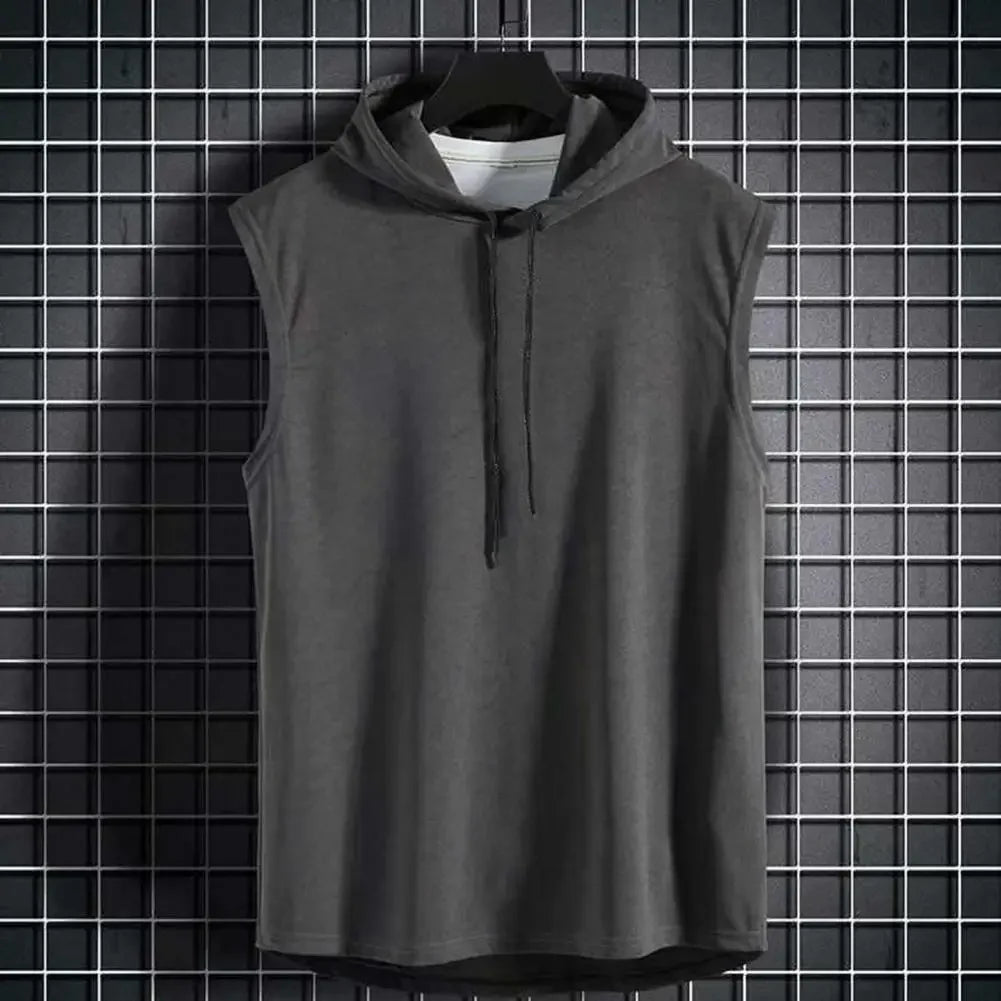 2026 Sommer Herrenmode Ärmelloses Kapuzen-T-Shirt Herren Ärmelloses Kapuzen-Sweatshirt Schnelltrocknende Herren-Sportweste