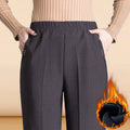 Autumn Winter Women Pants New Elastic High Waist Straight Pants Middle Elderly Mom Casual Pants Oversize XL- 9XL Female Trousers