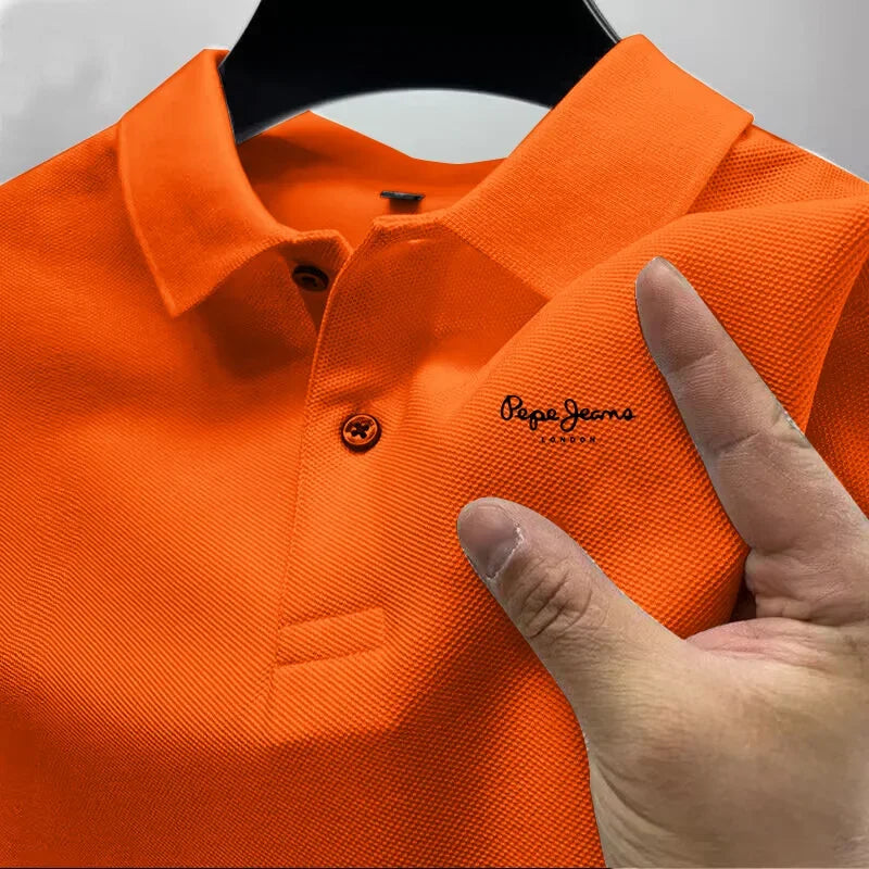 Herren Kurzarm-Poloshirt 2026 – Neues Business-Casual Atmungsaktives Oberteil für den Sommer – Modische Golf-Polos in Unifarben