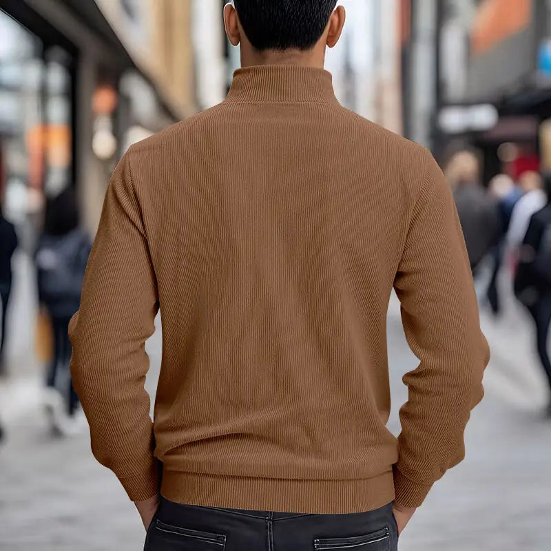 American heavy corduroy men's jacket simple and versatile multi-pocket stand-up collar long-sleeved jacket