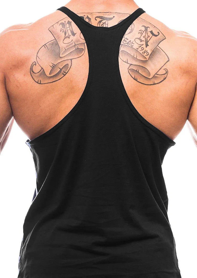 Gym Bodybuilding Tank Tops Mode Y-back Hosenträger Westen Baumwolle Atmungsaktive Ärmellose Unterhemden Herren Fitness Muscle Sport Hemd