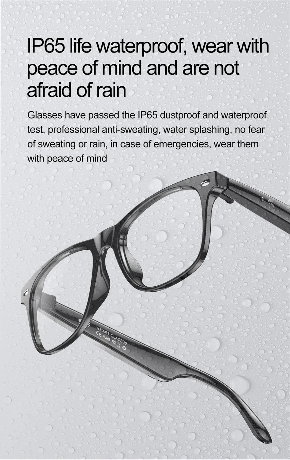 AI Intelligent Translation Glasses 163 Online Language AI Automatic Dialogue Translation Bluetooth Translation Glasses Men Women