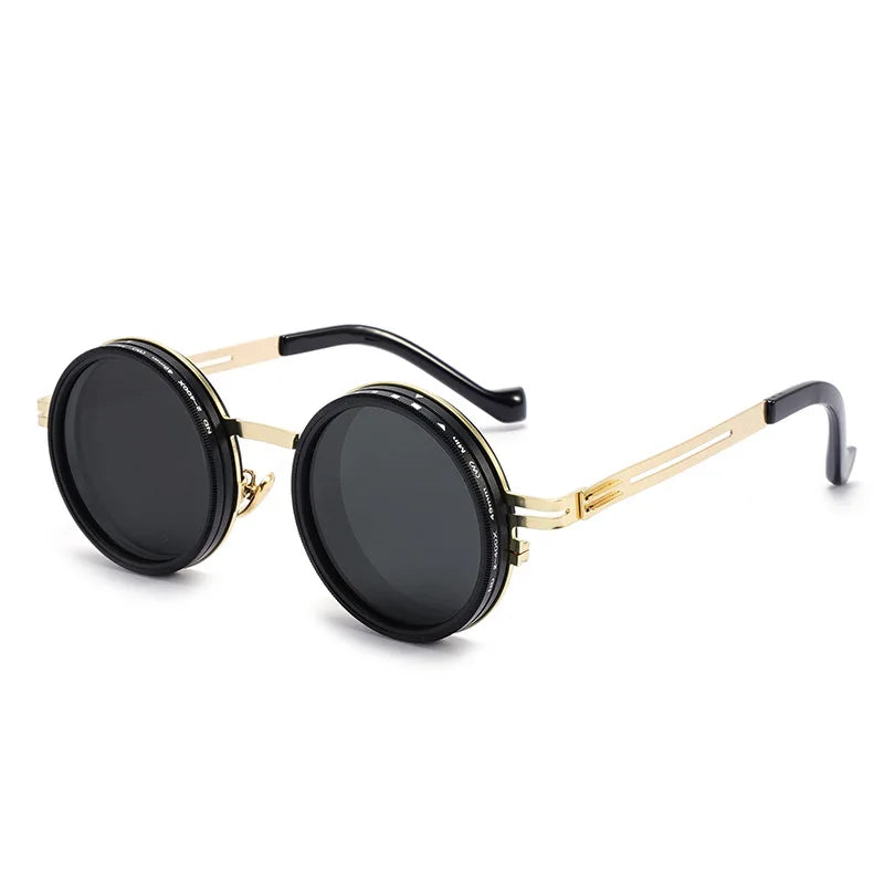 Neue Einstellbare 1-9 Sonnenbrille Punk Polarisierte Sonnenbrille Männer Frauen Runde ND Filter Linsen Retro Angeln Brillen Shades