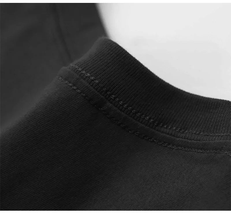 Basic Übergroßes Boxy Rundhals-T-Shirt Herren Schwergewicht 240GSM 100 % Baumwolle Halbarm-T-Shirts Sommer Lose Sportbekleidung