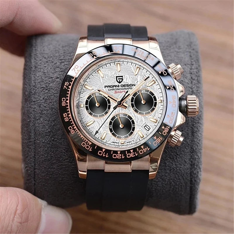 40mm Neue V2 PAGANI DESIGN männer Quarz Uhren Sapphire Retro Chronograph Edelstahl Wasserdichte Uhr Männer Relogio Masculino
