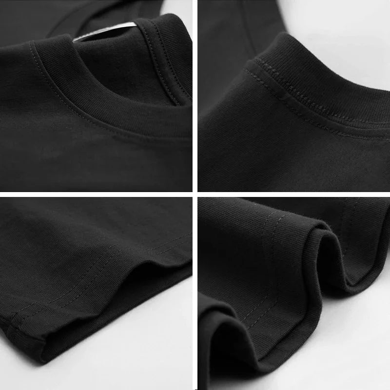 Basic Übergroßes Boxy Rundhals-T-Shirt Herren Schwergewicht 240GSM 100 % Baumwolle Halbarm-T-Shirts Sommer Lose Sportbekleidung