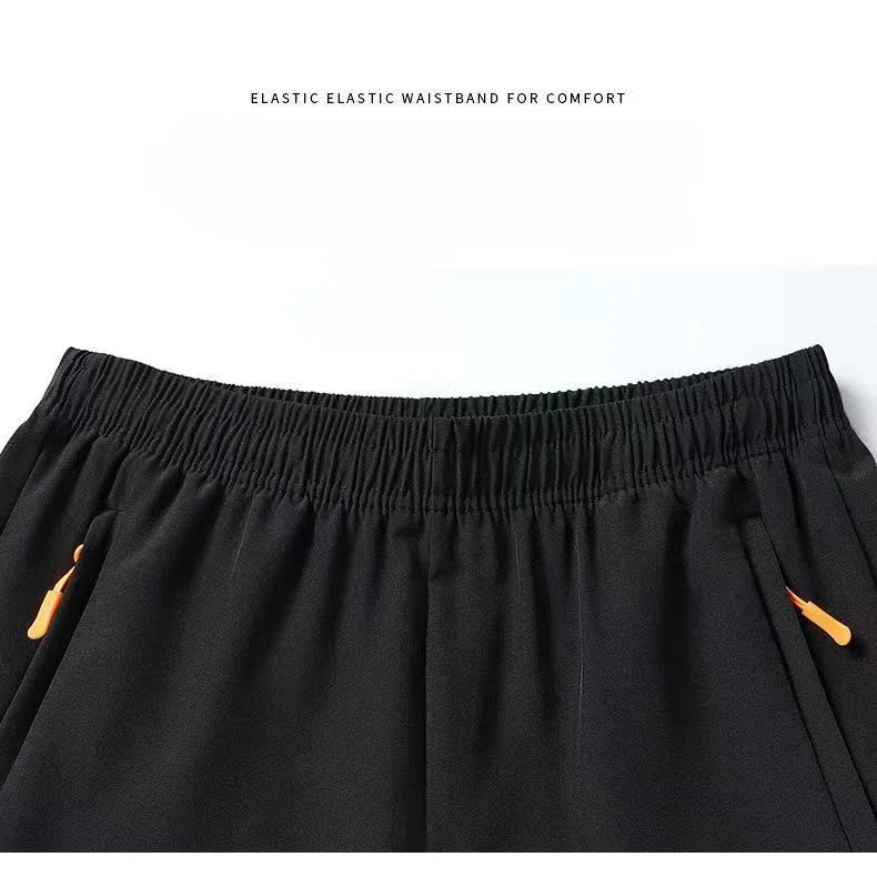 Sommer Herren Shorts Eisseide Laufshorts Gym Sport Shorts Schnelltrocknend Atmungsaktiv Strand Kurze Hose Fitness Jogging Coole Lässige Sportbekleidung
