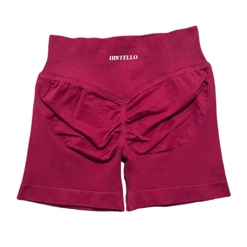HISTELLO Impact Shorts Df Substitute High Waist Women Yoga Workout Short Seamless Leggings Stretch Fitness Running Gym Shorts