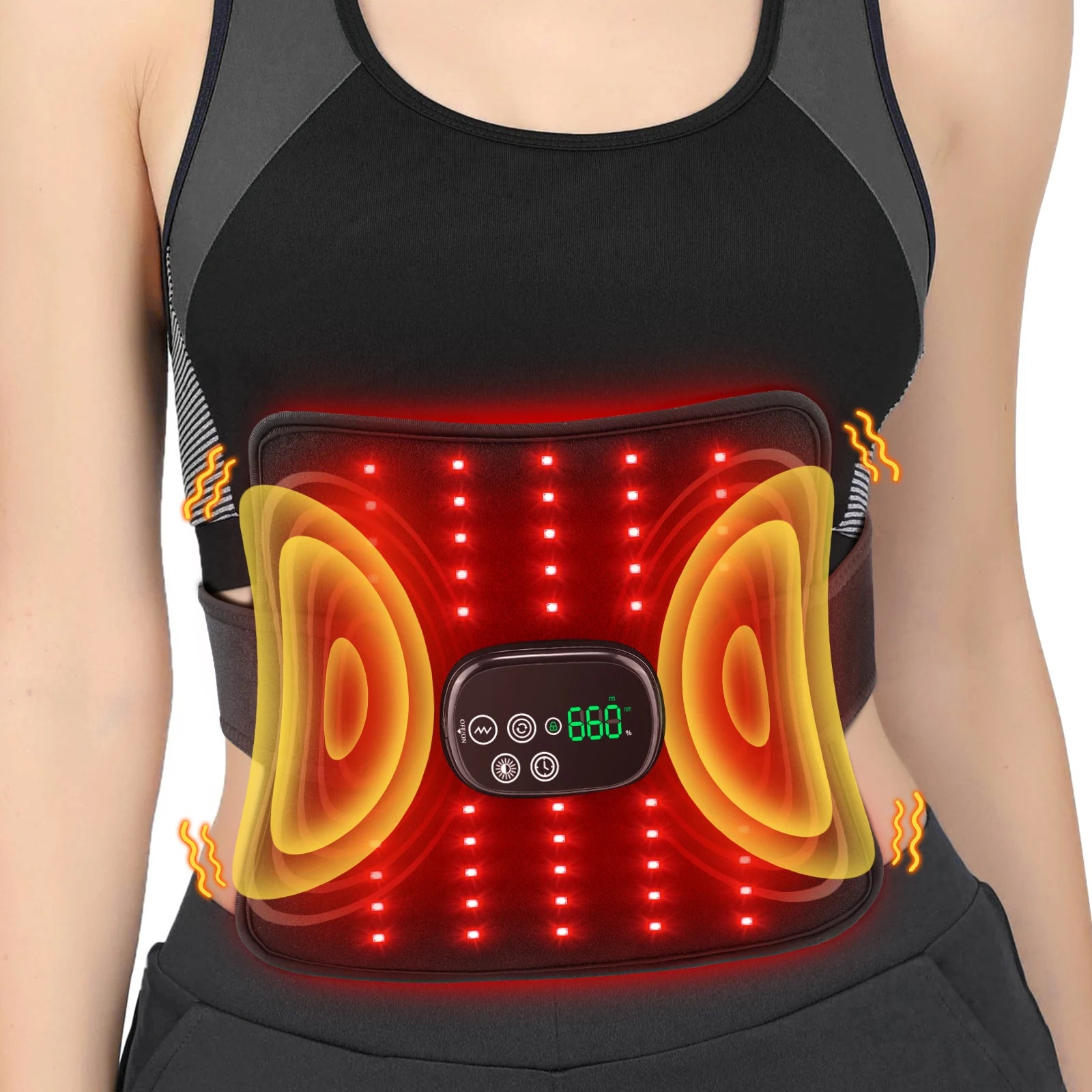 Electric Infrared Knee Pad Re Light Heating Vibration Massager for Back and Waist Thermal Leg Knee Joint Support Brace Wireless